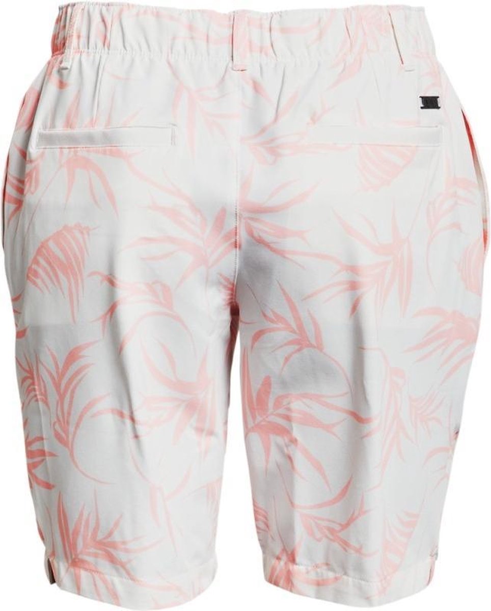 UA Links Printed Short-White / Beta Tint / Jet Gray maat: 14    dames > golf kleding > shorts skort rok