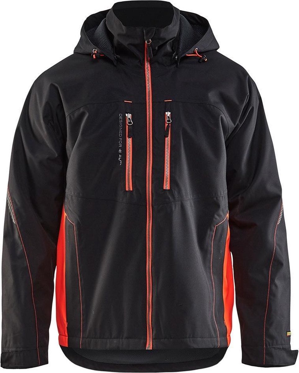 Blaklader Winterjas zwart/fluo rood - maat M
