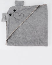 Ephemeris Zacht Katoen Baby BADCAPE 80x80cm - Olifant Grijze