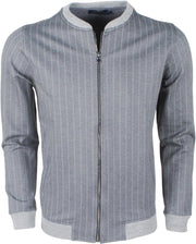 Ferlucci - Exclusief  Heren Vest -  Bomber model - Grijs met krijtstreep