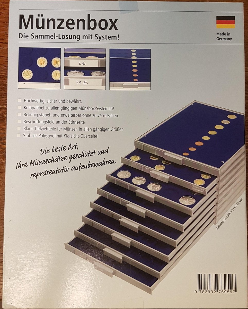 Muntencassette 48 vaks voor 6 complete setjes  euromunten