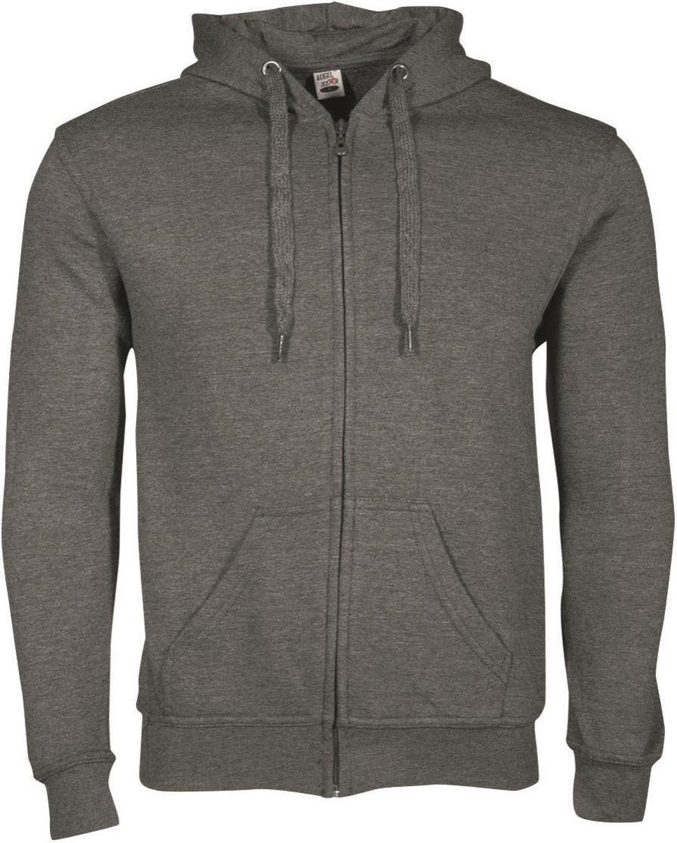 Logostar sweatvest met capuchon ‘Best Deal’ S antraciet