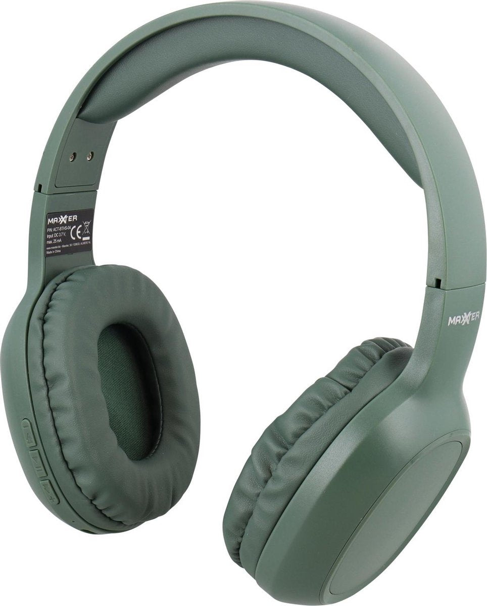 MaxXter ACT04 | Over Ear Bluetooth Hoofdtelefoon/Koptelefoon - Green
