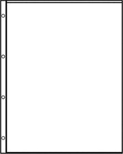 Hartberger Systeemblad S-1 met 1 vak (226 x 295 mm) 5 stuks insteekhoezen - insteekbladen voor de verzamelaar! - voor aandelen A4 posters folder flyers boekjes