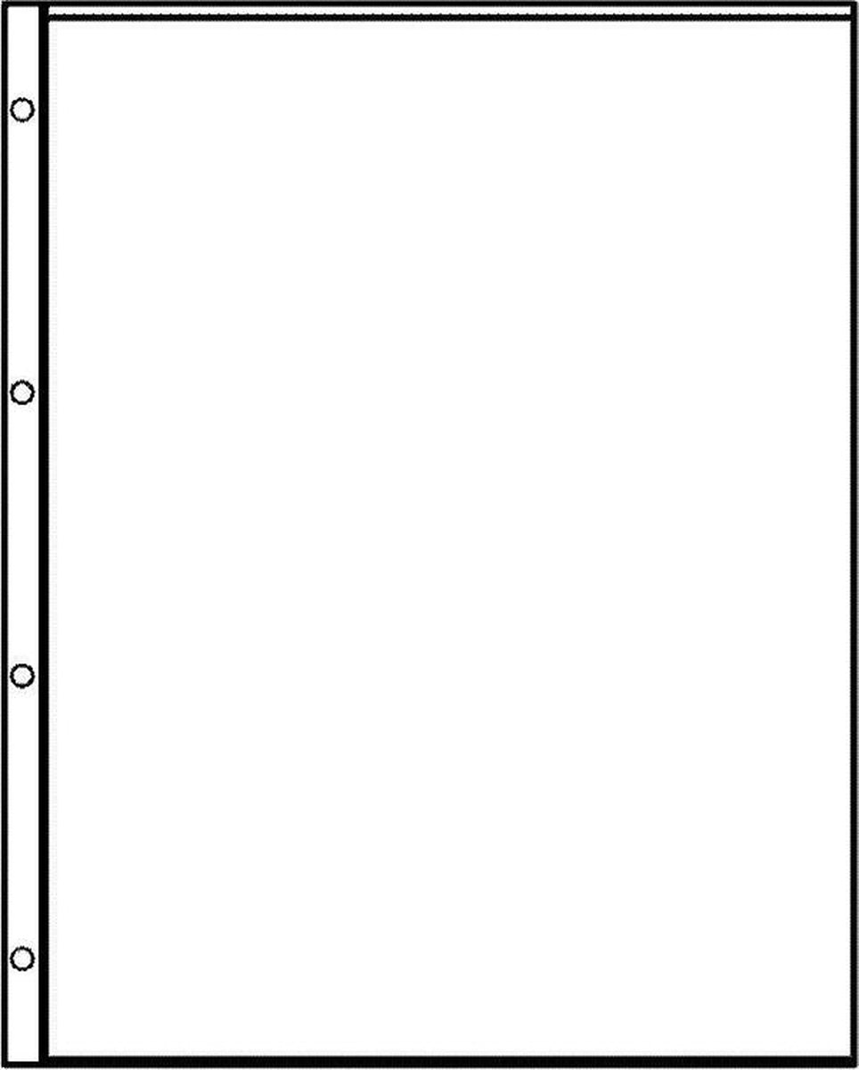 Hartberger Systeemblad S-1 met 1 vak (226 x 295 mm) 5 stuks insteekhoezen - insteekbladen voor de verzamelaar! - voor aandelen A4 posters folder flyers boekjes