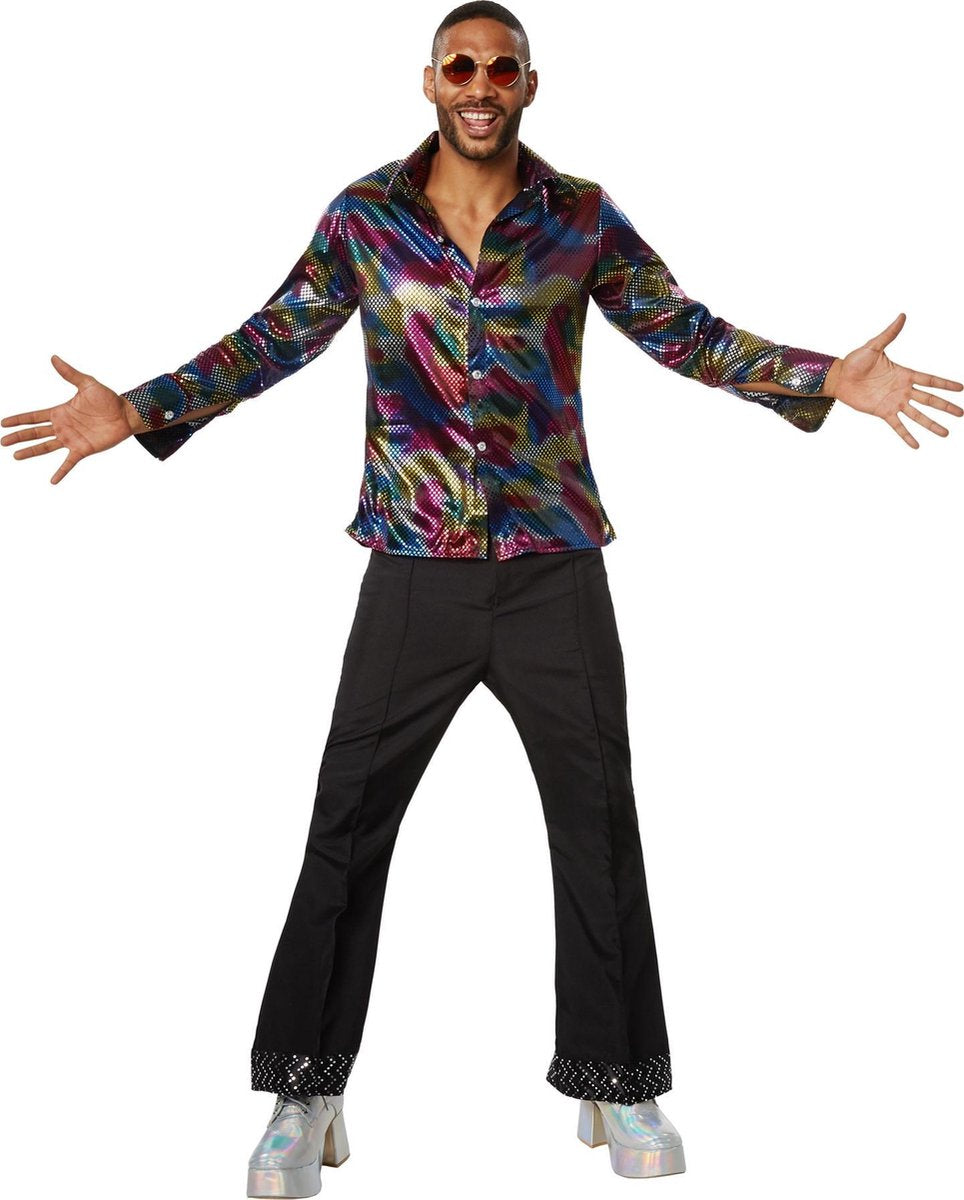 dressforfun - Disco king L  - verkleedkleding kostuum halloween verkleden feestkleding carnavalskleding carnaval feestkledij partykleding - 302167