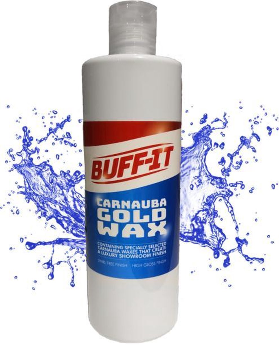 BUFF-IT - Carnauba gold wax - Autowax - Diepe glans - Krassen verwijderen - Krasvrije wagen - 500ml