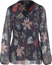 Cassis - Blouse in voile - Blauw