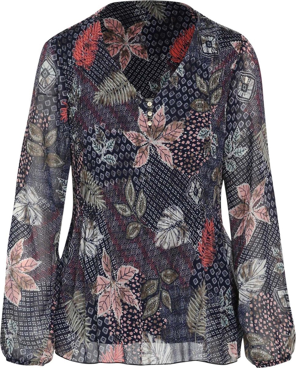 Cassis - Blouse in voile - Blauw