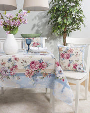 Tafelloper - luxe gobelinstof - Peonia - Pioenroos - Loper 100 cm