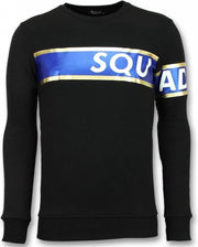 TONY BACKER Stripe Color Trui - Sqouad-93 Sweater Heren - Zwart - Maten: M