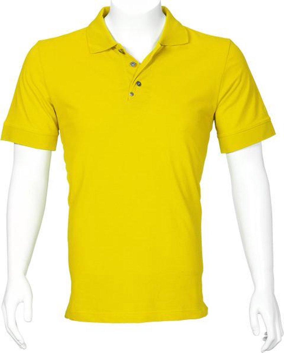 T'RIFFIC SOLID heren poloshirt korte mouw geel - Maat S