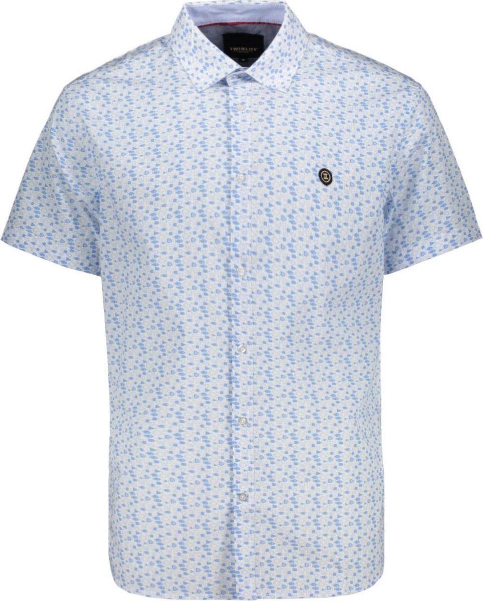 Shirt Ss Fish Print Tw11210 Serenity 528