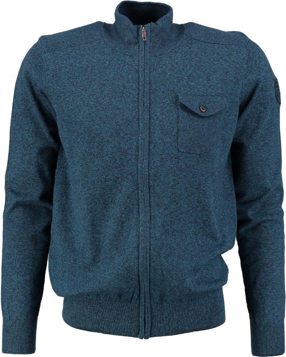 BlueFields zacht blauw vest katoen - Maat S