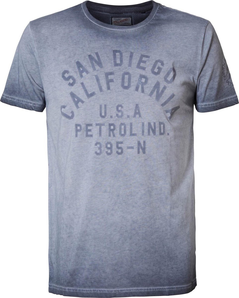 Petrol Industries - Heren Sunburst tee - Grijs - Maat M