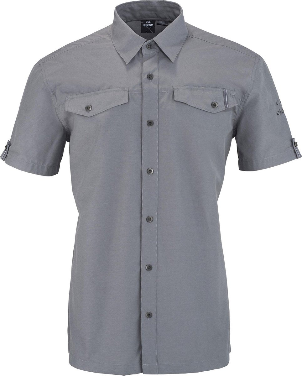 Eider Darney Shirt Men - heren - blouse korte mouwen - maat M - grijs