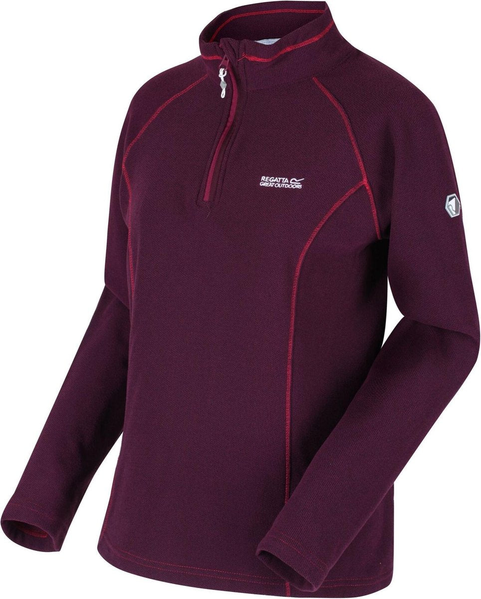 Kenger Fleece met honingraatpatroon en halve rits van Regatta voor Dames