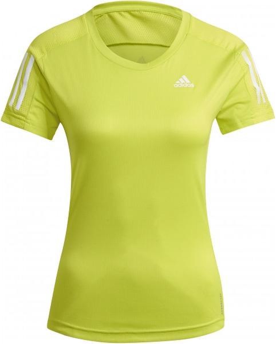 adidas Own The Run Shirt Dames - geel - maat XS