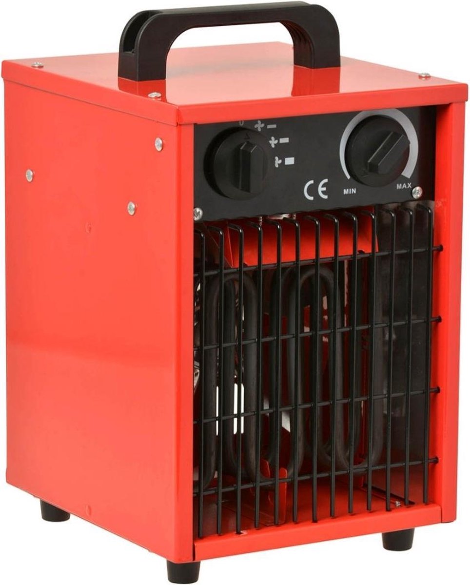 Industriële Ventilatorkachel | Thermostaat | 3 Standen | 3000 W | Rood