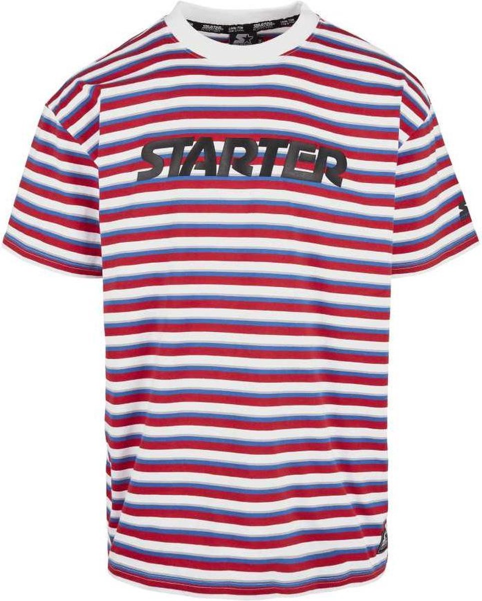 Starter Heren Tshirt -L- Stripe Jersey Multicolours