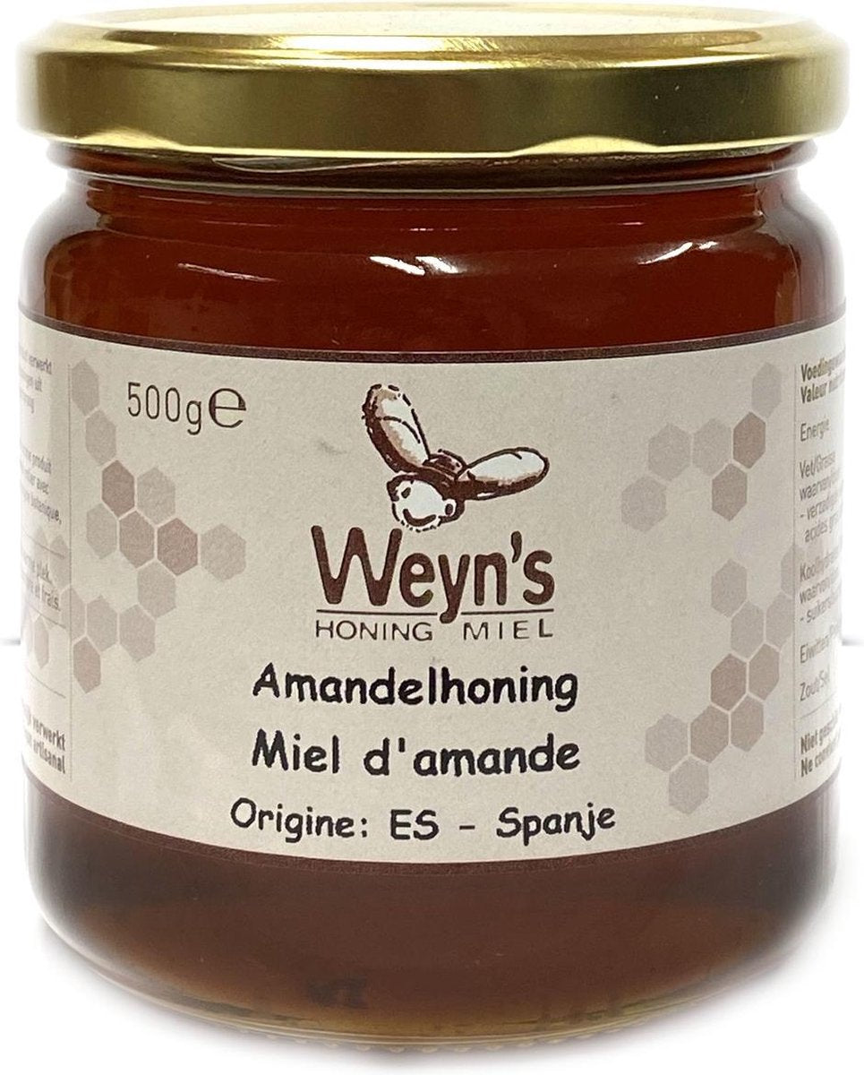 Amandelhoning - 500g - Weyn's - Honing vloeibaar