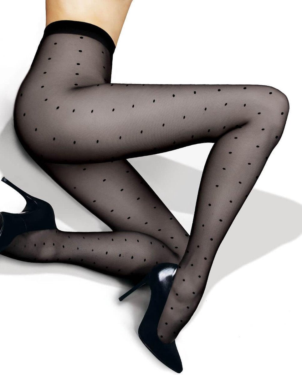 Stippenpanty dots 40-XS/S kleur: zwart maat: XS/S