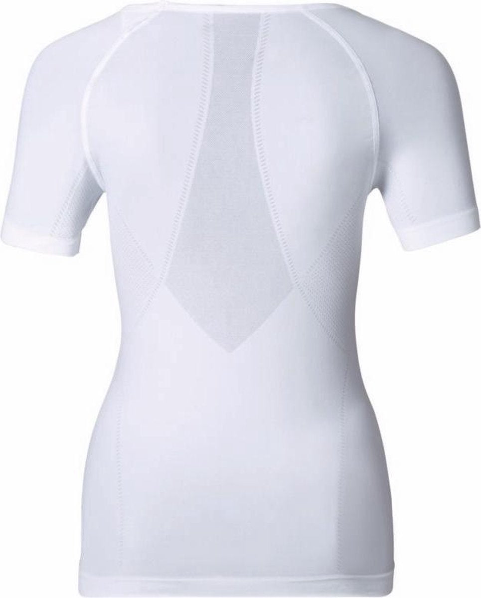 Odlo Shirt S/S Crew Neck Evolution Light - Sportshirt - Dames - Wit - Maat XL
