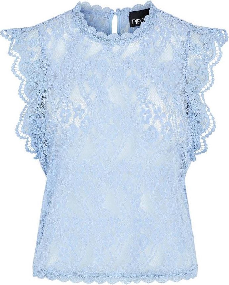 Pctallie Sl Lace Top 17113715 Vista Blue