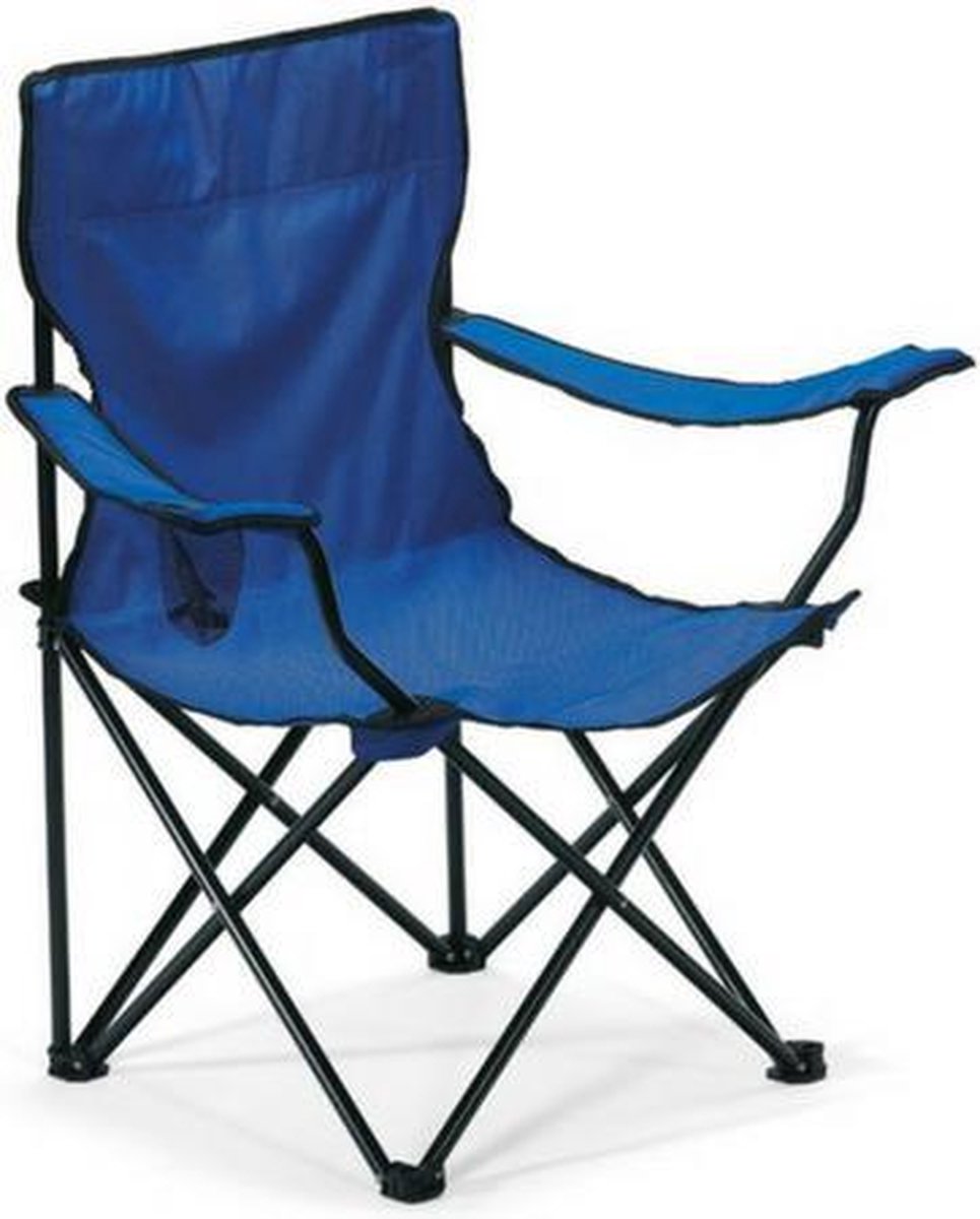 Strandstoel - Visstoel - Campeerstoel - Campingstoel -  Inklapbaar - Inclusief draagtas - Blauw