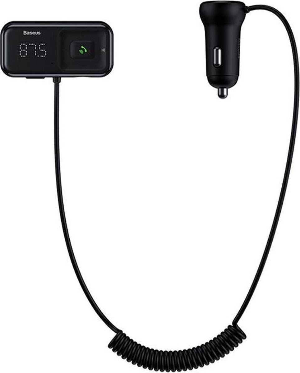 BASEUS S-16 T-TYPE FM ZENDER / AUTOLADER CCTM-B01 - ZWART