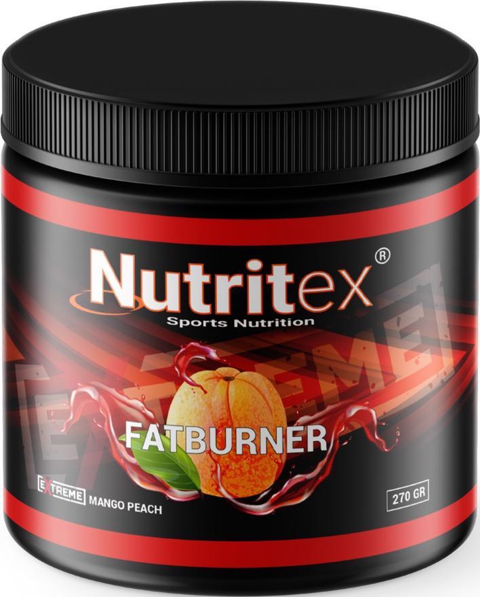 Nutritex© Premium Fat Burner - 100% Hulpstofvrij - 270 Gram - Mango / Peach