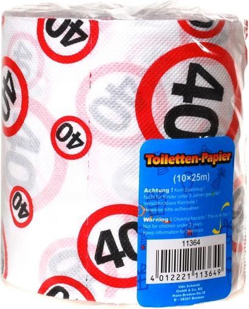 Toiletpapier voor een 40 jarige
