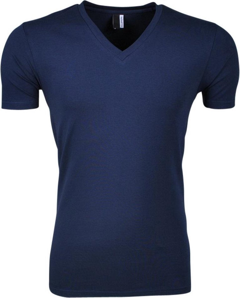 Gamberro Heren - T-shirt - V-hals - Navy