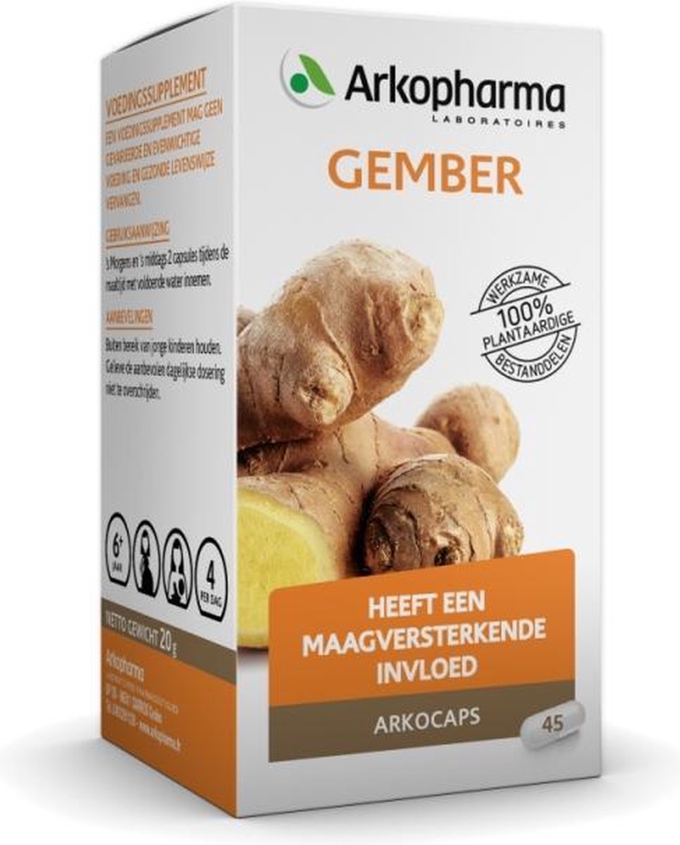 Arkocaps Gember - 45 st - Voedingssupplement