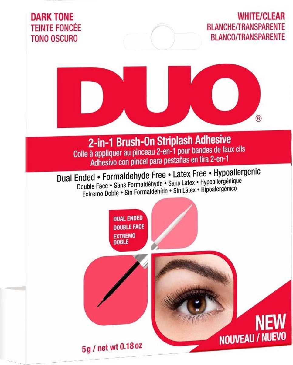 Ardell - Duo 2 - Wimperlijm - Dark Tone - Wit - Transparant - Latex vrij - Hypoallergeen