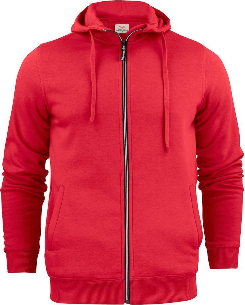 Printer Hooded Sweat Vest Overhead Man 2262051 Rood - Maat L