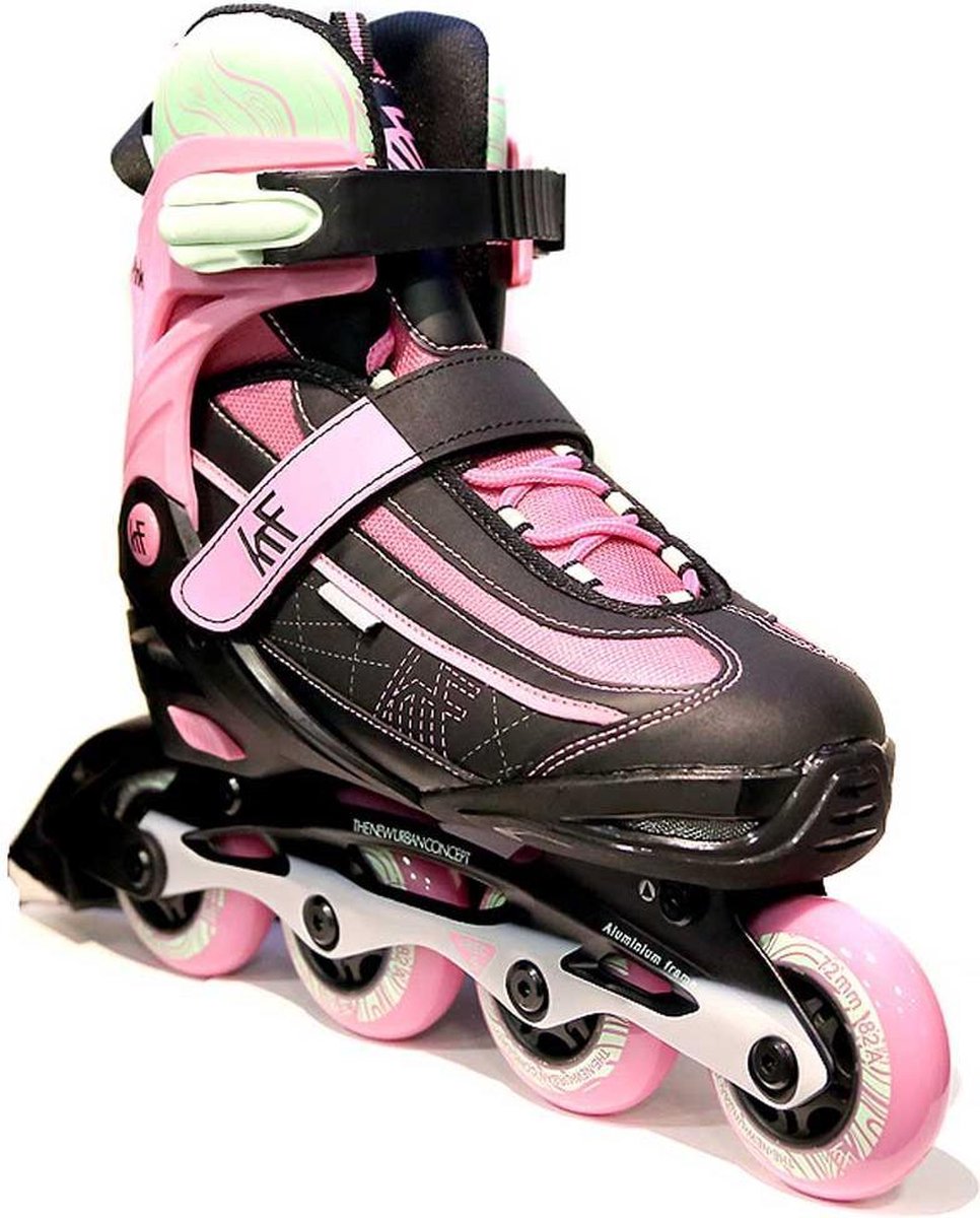 KRF verstelbare inlineskates 38-41 Zwart-rose
