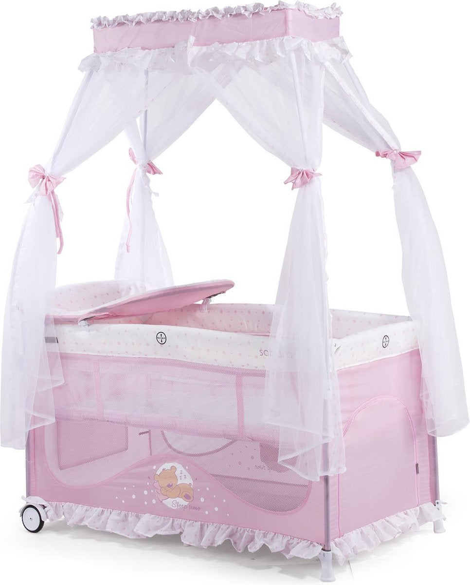 Campingbedje Sahara roze peony