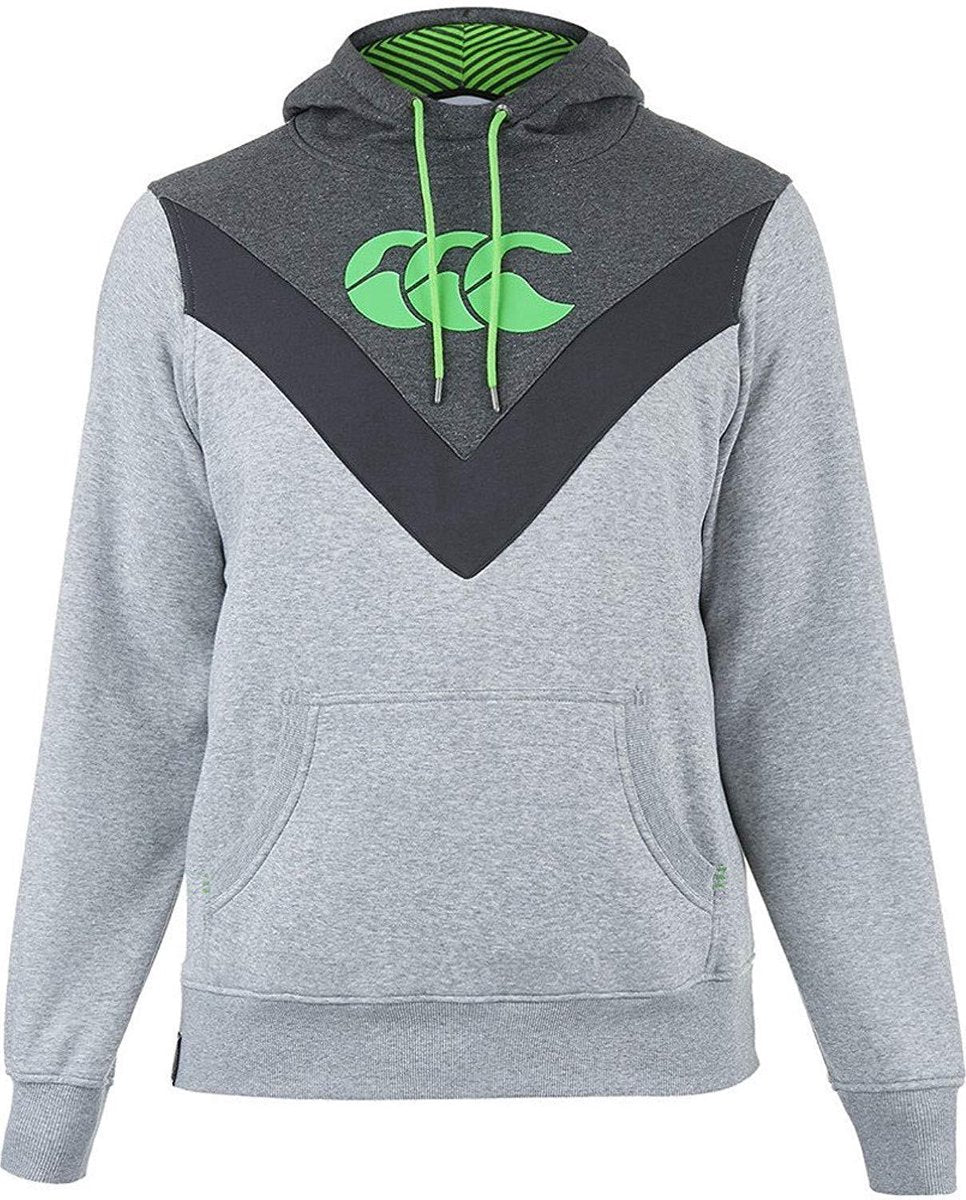 CANTERBURY CUT AND SEW CHEVRONHOODY - S - PALE GREY MARL