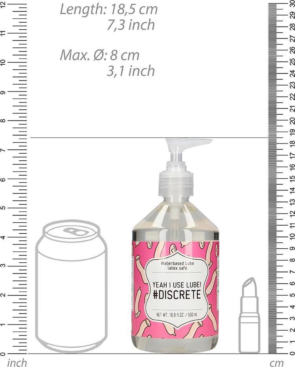 Waterbased Lube - YEAH I USE LUBE! #DISCRETE - 500 ml