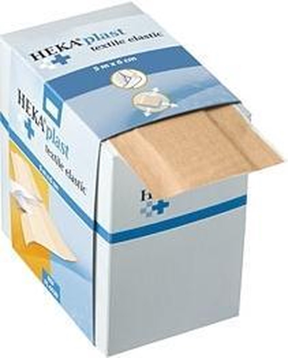 HEKA plast textile elastic dispenserdoos 5 m x 6 cm niet steriel - Pleister op rol