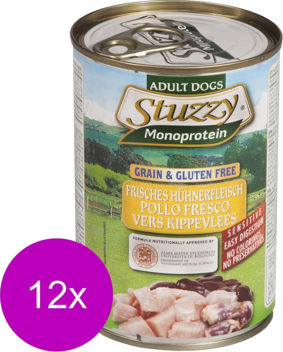 Stuzzy Blik Adult - Kip - Hondenvoer - 12 x 400 g