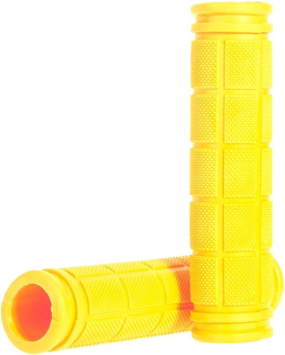 Fietshandvatten - Handvatten - Universeel - Fiets – Mountainbike – Professioneel - Grips - Extra Grip – Fietshandvaten -Handvaten - Handig te monteren - Anti-slip – Fietsen – Stuur – Bikegrips – Rubber – Stevig - Geel