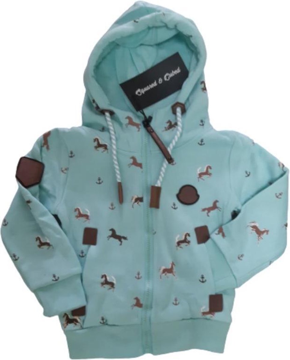 S&C Vest met paardenprint mint - 110/116