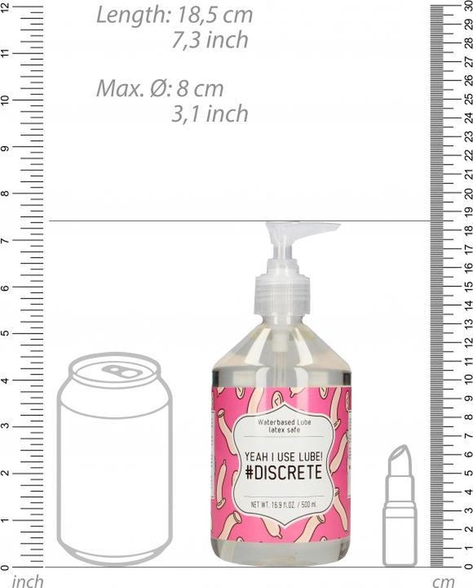 Waterbased Lube - YEAH I USE LUBE! #DISCRETE - 500 ml
