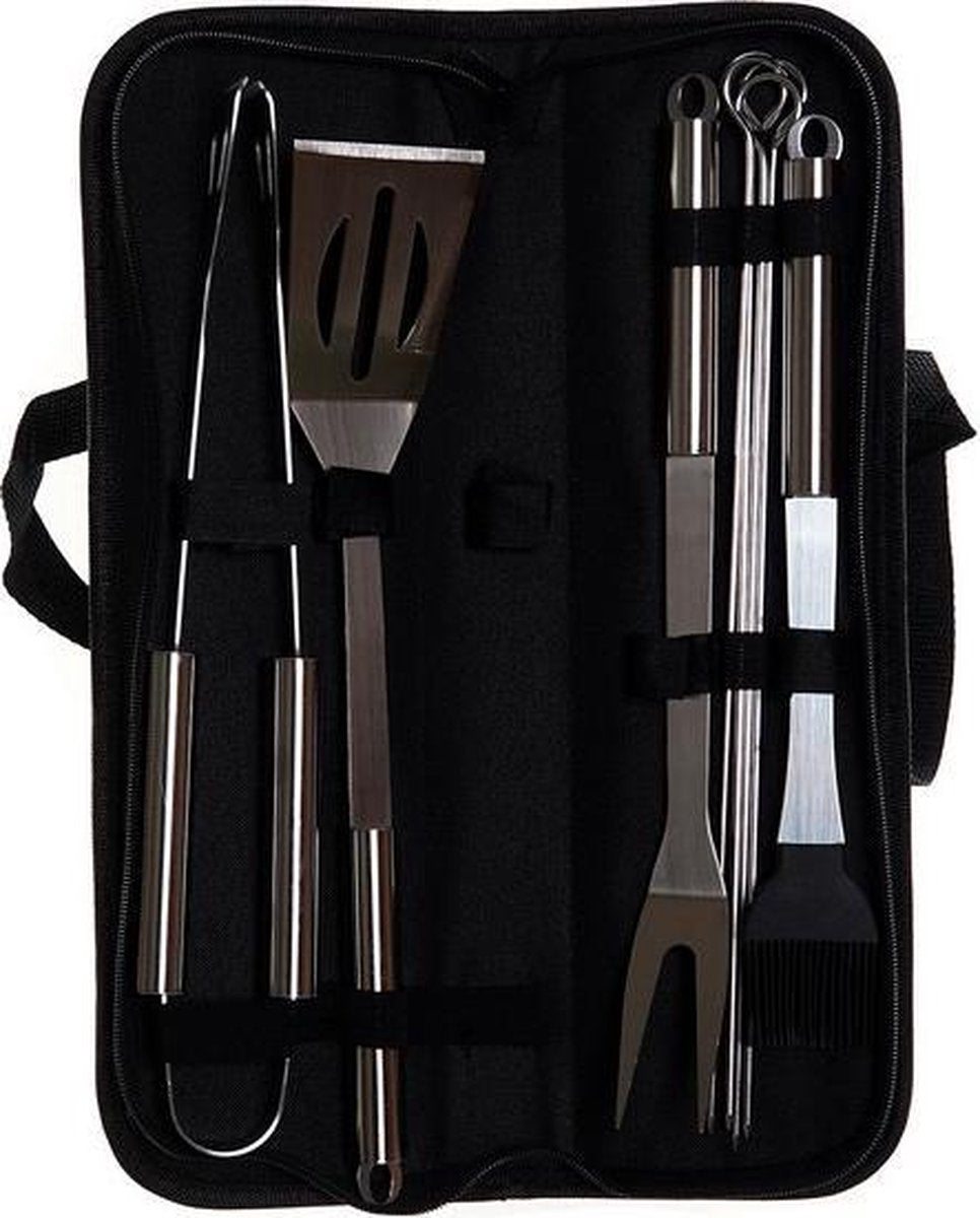 Barbecue Set koffer RVS Nylon - 10 pc