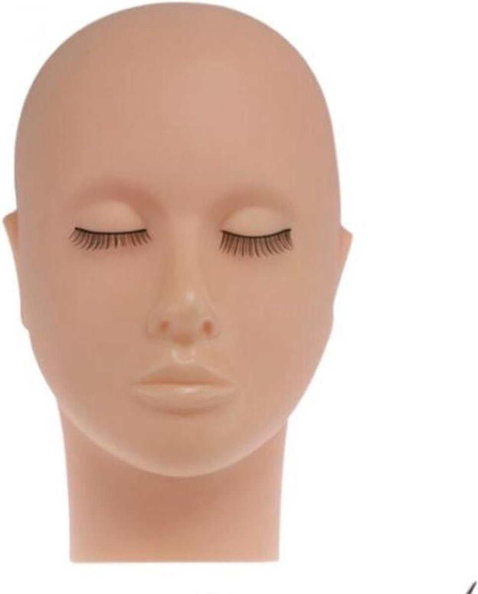 WiseGoods Visagie Mannequin Oefenhoofd - Realistisch Make Up Model - Praktijk Training - Wimperextensions - Plat