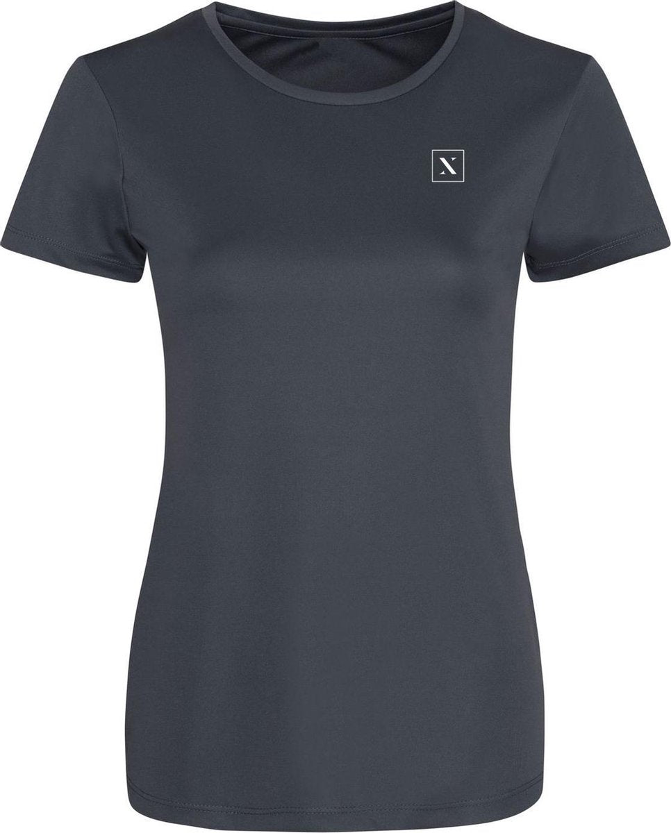 LXURY Dames Smooth Sportshirt maat XL - Trainingshirt - Grijs