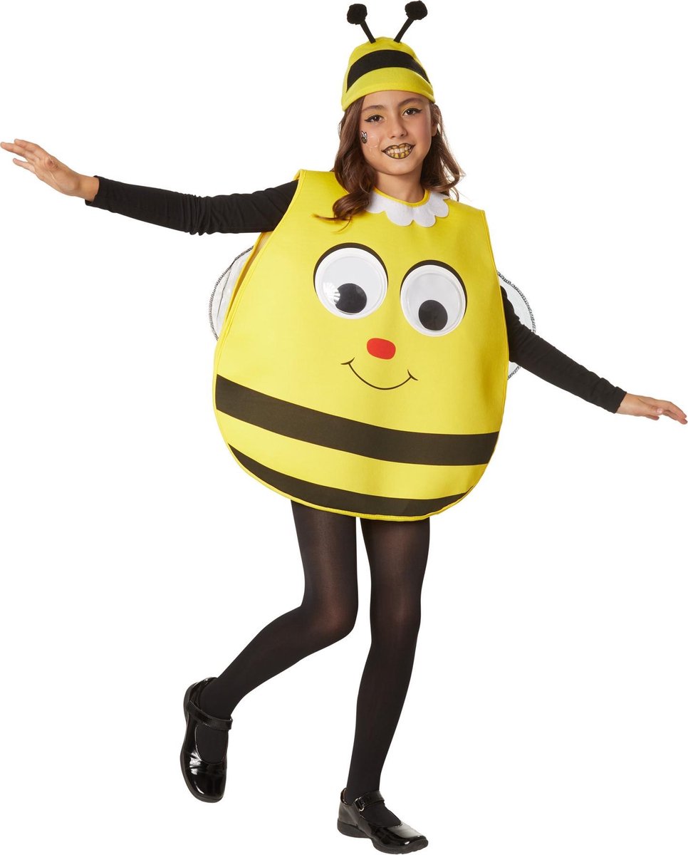 dressforfun - Cartoon bij 116 (5-6y)  - verkleedkleding kostuum halloween verkleden feestkleding carnavalskleding carnaval feestkledij partykleding - 302188
