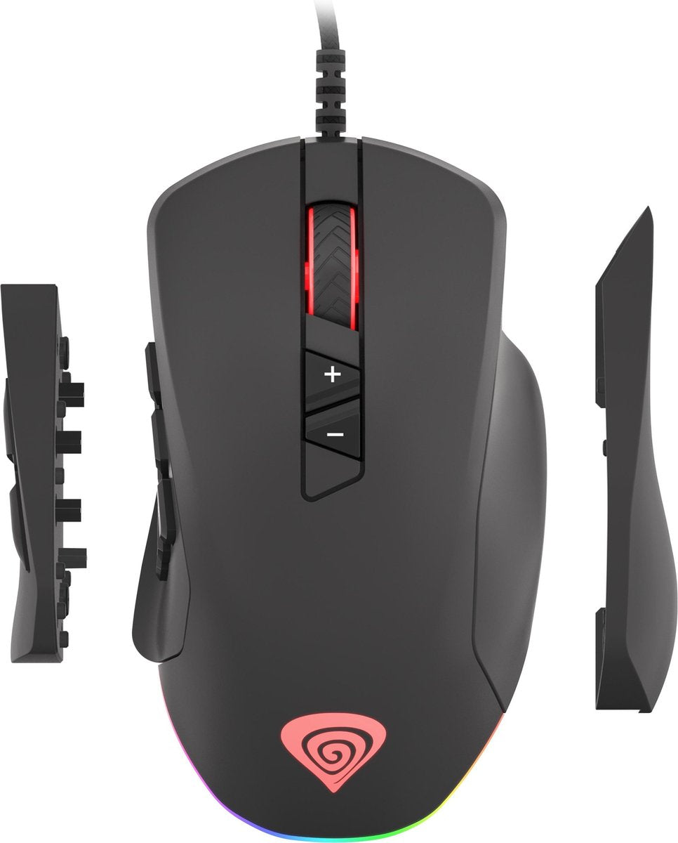 Genesis Xenon 770 RGB – FPS en MMO Gaming Muis – Aanpasbaar – Tot 14 Programmeerbare Knoppen – 10200 DPI